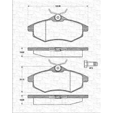 363702161238 MAGNETI MARELLI Комплект тормозных колодок, дисковый тормоз