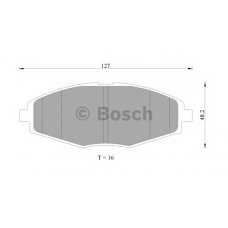 0 986 505 680 BOSCH Комплект тормозных колодок, дисковый тормоз