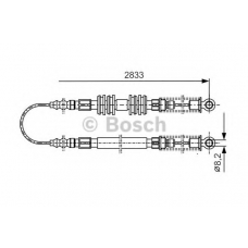 1 987 477 296 BOSCH Трос, стояночная тормозная система