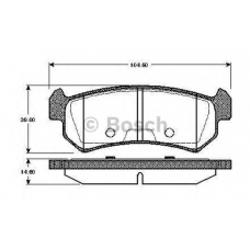 0 986 TB2 465 BOSCH Комплект тормозных колодок, дисковый тормоз