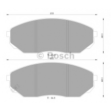 0 986 AB3 048 BOSCH Комплект тормозных колодок, дисковый тормоз