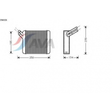 CN6026 AVA Теплообменник, отопление салона