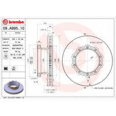 09.A995.10 BREMBO Тормозной диск