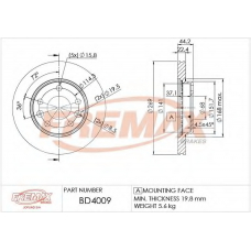 BD-4009 FREMAX Тормозной диск