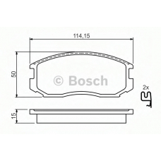 0 986 495 030 BOSCH Комплект тормозных колодок, дисковый тормоз