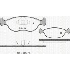 8110 27001 TRIDON Brake pads - front