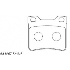 KD7771 ASIMCO Комплект тормозных колодок, дисковый тормоз