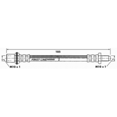 FBH6457 FIRST LINE Тормозной шланг