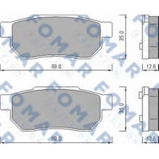 FO 456381 FOMAR ROULUNDS Комплект тормозных колодок, дисковый тормоз