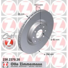 230.2370.20 ZIMMERMANN Тормозной диск