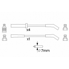 0 986 357 123 BOSCH Комплект проводов зажигания