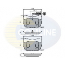 CBP1401 COMLINE Комплект тормозных колодок, дисковый тормоз