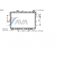 MZ2057 AVA Радиатор, охлаждение двигателя