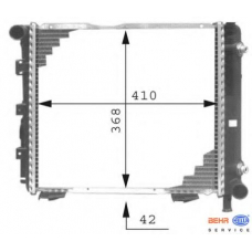 8MK 376 711-321 HELLA Радиатор, охлаждение двигателя