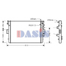 400820N AKS DASIS Радиатор, охлаждение двигателя