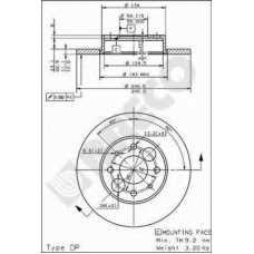 BS 7391 BRECO Тормозной диск