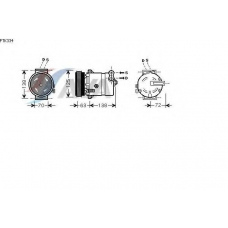 FTK334 AVA Компрессор, кондиционер