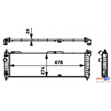 8MK 376 713-574 HELLA Радиатор, охлаждение двигателя