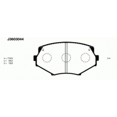 J3603044 NIPPARTS Комплект тормозных колодок, дисковый тормоз