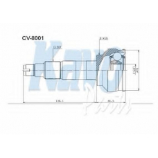 CV-8001 KAVO PARTS Шарнирный комплект, приводной вал