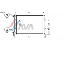 VW2205 AVA Радиатор, охлаждение двигателя