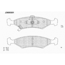 J3600301 NIPPARTS Комплект тормозных колодок, дисковый тормоз