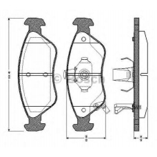 0 986 TB2 763 BOSCH Комплект тормозных колодок, дисковый тормоз