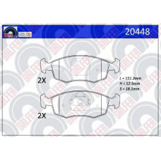 20448 GALFER Комплект тормозных колодок, дисковый тормоз