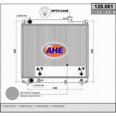129.061 AHE Радиатор, охлаждение двигателя