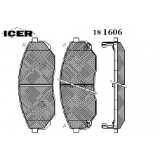 181606 ICER Комплект тормозных колодок, дисковый тормоз
