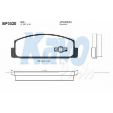 BP-5520 KAVO PARTS Комплект тормозных колодок, дисковый тормоз
