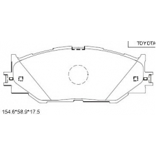 KD2502 ASIMCO Комплект тормозных колодок, дисковый тормоз