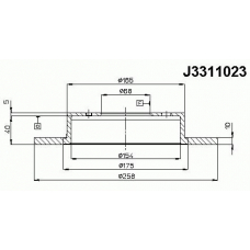 J3311023 NIPPARTS Тормозной диск