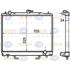 8MK 376 753-661 HELLA Радиатор, охлаждение двигателя