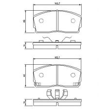 0 986 493 390 BOSCH Комплект тормозных колодок, дисковый тормоз