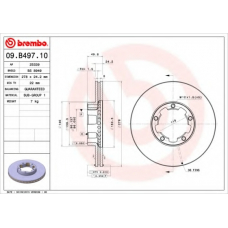 09.B497.10 BREMBO Тормозной диск