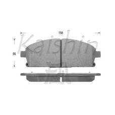 D1260 KAISHIN Комплект тормозных колодок, дисковый тормоз