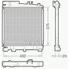 DRM05029 DENSO Радиатор, охлаждение двигателя
