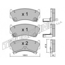 287.0 TRUSTING Комплект тормозных колодок, дисковый тормоз