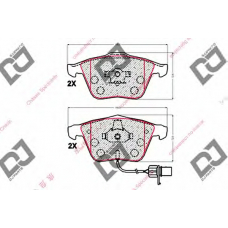 BP1891 DJ PARTS Комплект тормозных колодок, дисковый тормоз