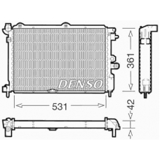DRM20025 DENSO Радиатор, охлаждение двигателя