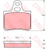 GDB146 TRW Комплект тормозных колодок, дисковый тормоз