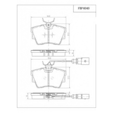 FBP4040 FI.BA Комплект тормозных колодок, дисковый тормоз