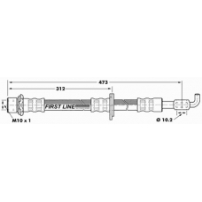 FBH7222 FIRST LINE Тормозной шланг