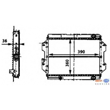 8MK 376 716-391 HELLA Радиатор, охлаждение двигателя