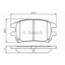 0 986 495 140 BOSCH Комплект тормозных колодок, дисковый тормоз