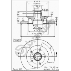 08.5177.10 BREMBO Тормозной диск