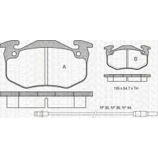 8110 38045 TRIDON Brake pads - front