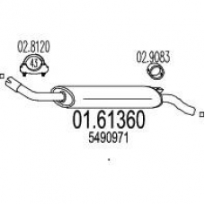 01.61360 MTS Глушитель выхлопных газов конечный
