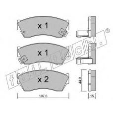 171.0 fri.tech. Комплект тормозных колодок, дисковый тормоз